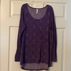 LuLaRoe Medium Lynnae Long Sleeve Shirt